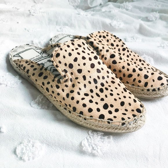 leopard espadrille mules
